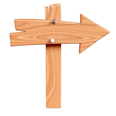 Tahta ok plaketi. Metin kutusu için direkte çatlaklar ve tırnaklar var. Kahverengi ahşap desenli panonun karikatür 3D çizimi. Kırık gövdeli klasik ahşap, isim levhası veya tahta çerçevesi