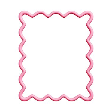 Deniz tarağı çerçevesi pembe 3D dalgalanan kenarlar deniz kabuğu şeklini taklit eder. Kavisli dalgalı çizgiler süslemeli dikdörtgen süsleme oluşturur. Oyuncu kız motifi davetiyeler, kartlar, arka planlar için fantezi bir yetenek ekler.