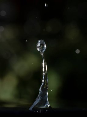 Su sıçramasının makro fotoğrafı