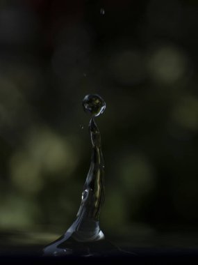 Su sıçramasının makro fotoğrafı