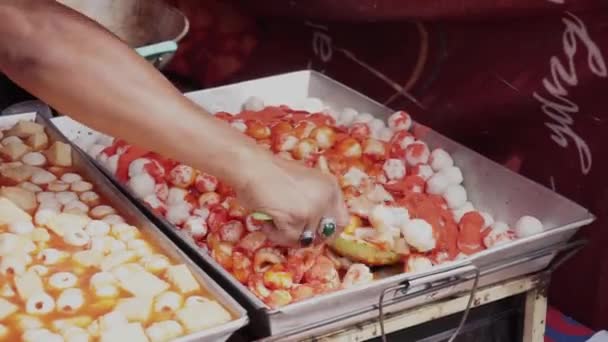 Różne Polewy Dla Suki Tom Yam Misce Parowej Parowiec Indonezyjski — Wideo stockowe