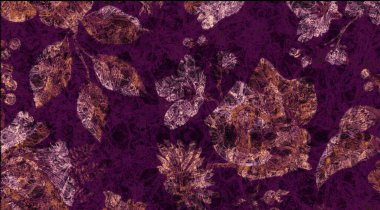 Soyut dijital arkaplan ve illüstrasyon ile soyut çiçek izin şablonu