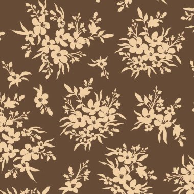 Arkaplanda Çiçeksiz desen, vektör illüstrasyonu