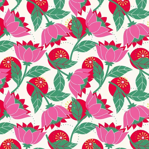 Arka planı olan çiçek desenli tasarım, hazır kumaş ve vektör çizimi için