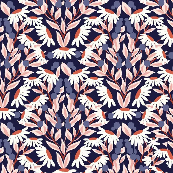 Arka plandaki çiçek vektör deseni, illüstrasyon