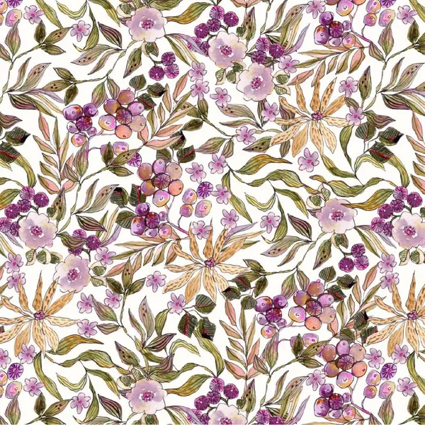 Arka planda dikişsiz çiçek deseni, illüstrasyon