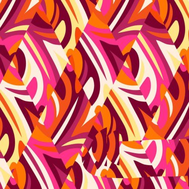 Arkaplanda Geometrik yaz deseni, illüstrasyon