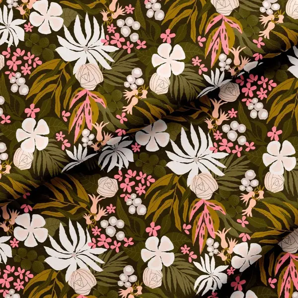 Arka planda elle çizilmiş çiçek deseni, illüstrasyon