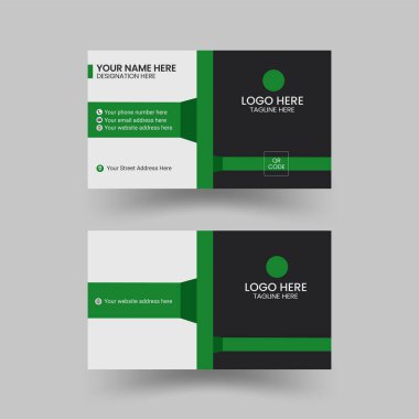 Modern business card design, Minimal identity card with modern layout.