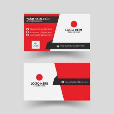 Corporate business card design, vector, identity card with modern layout.