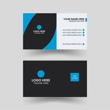 Corporate business card design, vector, identity card with modern layout.