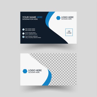 Stylish business card design, minimal business card, vector.