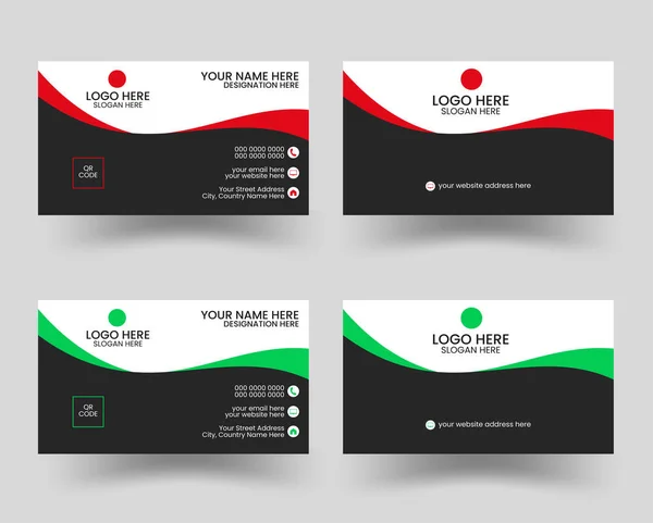 Stylish business card design, minimal business card, vector.