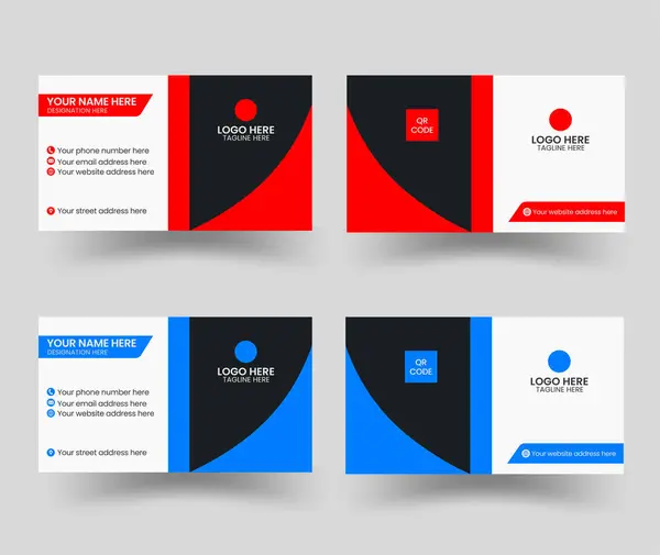 Corporate business card design, vector, identity card with modern layout.