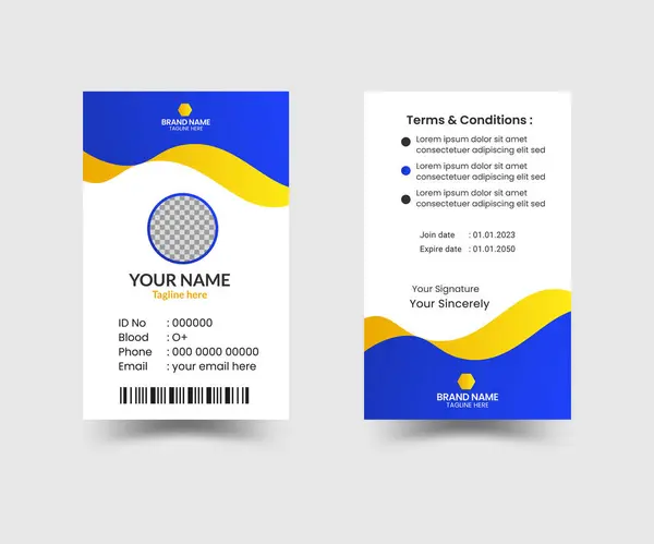 ID card template, office id card, business id card, customize id card, Id cards design, corporate id card design with modern layout, vector.