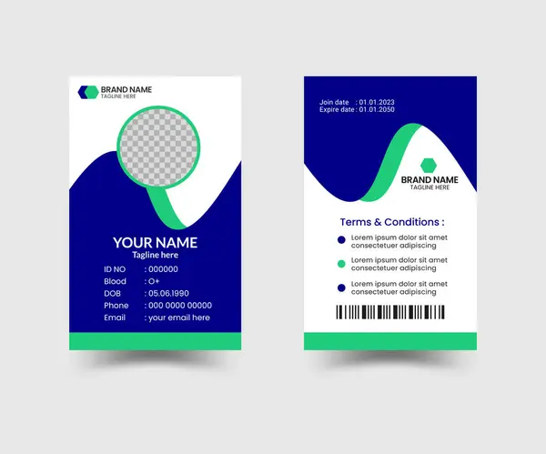 ID card template, office id card, business id card, customize id card, Id cards design, corporate id card design with modern layout, vector.