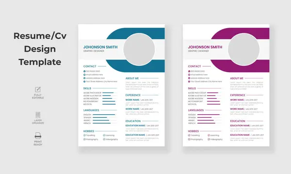 Profesyonel özgeçmiş ya da CV tasarım şablonu, minimal CV tasarım düzeni, özgün CV şablonu ile temiz özgeçmiş tasarımı.