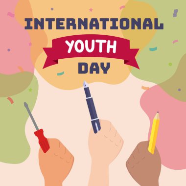 Uluslararası Gençlik Günü Düz Çizim