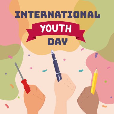 Uluslararası Gençlik Günü Düz Çizim