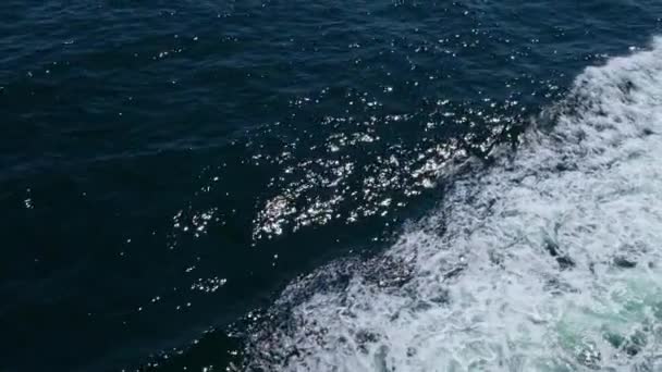 Uitzicht Zee Oceaan Vanuit Lucht Prachtige Zeegezicht Met Veel Water — Stockvideo