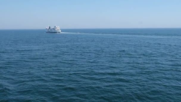 Ferry Boat Sea Πλοίο Ανοιχτωσιά Θέα Στη Θάλασσα Πανόραμα Μια — Αρχείο Βίντεο