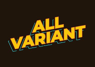 Hepsi farklı. Metin efekti 3 boyutlu sarı renkte görünüm