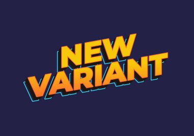 Yeni varyant. Metin efekti 3 boyutlu sarı renkte görünüm