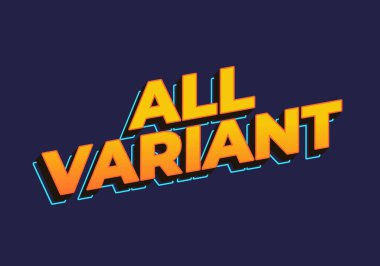 Hepsi farklı. Metin efekti 3 boyutlu sarı renkte görünüm