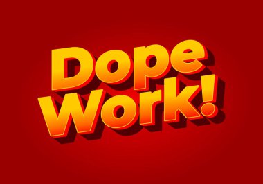 Uyuşturucu işi. Metin efekti dizaynı sarı kırmızı renkte. Kırmızı arkaplan