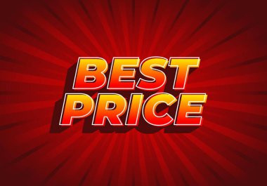 En iyi fiyat. 3D görünüm ile göz alıcı renk ile metin etkisi tasarımı