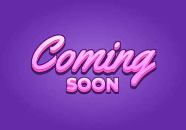 Birazdan geliyorum. 3B görünüm ve göz alıcı renkler içeren metin efekti tasarımı