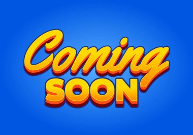 Birazdan geliyorum. 3B görünüm ve göz alıcı renkler içeren metin efekti tasarımı