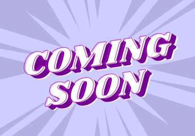 Birazdan geliyorum. 3B görünüm ve göz alıcı renkler içeren metin efekti tasarımı