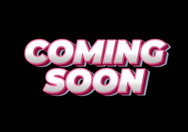 Birazdan geliyorum. 3B görünüm ve göz alıcı renkler içeren metin efekti tasarımı