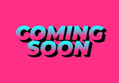 Birazdan geliyorum. 3B görünüm ve göz alıcı renkler içeren metin efekti tasarımı