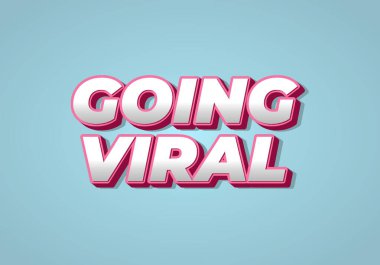 Virüs gibi yayılıyor. Göz alıcı renkte metin etkisi ve 3B görünüm efekti