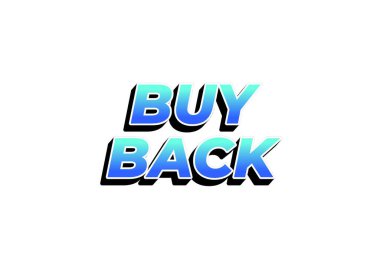 Geri al. 3B görünüm ve göz alıcı renkler içeren metin efekti tasarımı