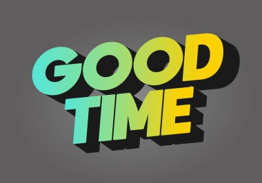 İyi eğlenceler. 3B görünüm efektli modern renklerde metin efekti tasarımı