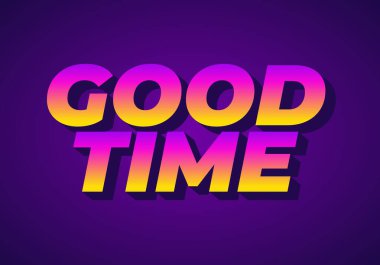 İyi eğlenceler. 3B görünüm efektli modern renklerde metin efekti tasarımı