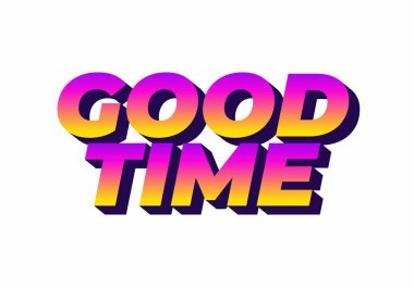 İyi eğlenceler. 3B görünüm efektli modern renklerde metin efekti tasarımı