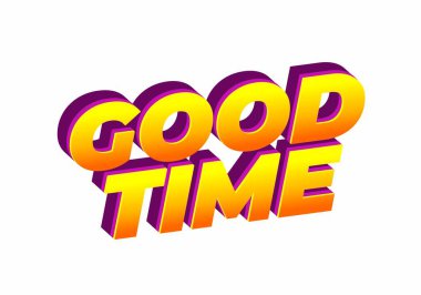 İyi eğlenceler. 3B görünüm efektli modern renklerde metin efekti tasarımı