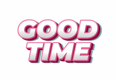 İyi eğlenceler. 3B görünüm efektli modern renklerde metin efekti tasarımı