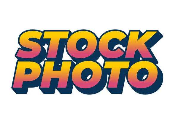 Stok fotoğrafı. Metin efekti tasarımı iyi renklerde ve 3B efektli
