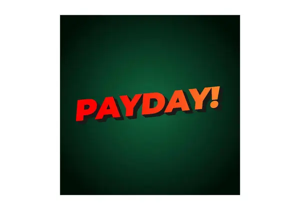 Maaş günü. Dijital veya yazdırma reklamları için 3B metin efekti tasarımı
