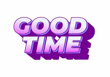 İyi eğlenceler. 3B görünüm efektli modern renklerde metin efekti tasarımı