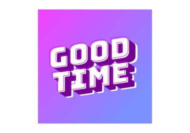 İyi eğlenceler. 3B görünüm efektli modern renklerde metin efekti tasarımı