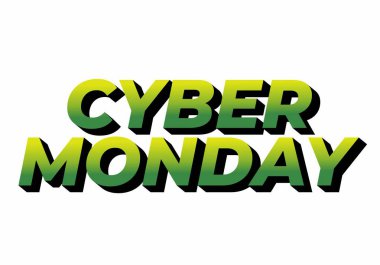 Siber pazartesi. 3 boyutlu metin efekti tasarımı sosyal medya reklamları için iyidir