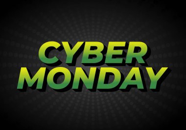 Siber pazartesi. 3 boyutlu metin efekti tasarımı sosyal medya reklamları için iyidir