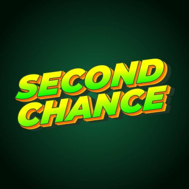 Sosyal medya reklamları için kare boyutunda ikinci şans metin efekti tasarımı