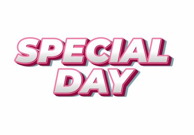 Özel bir gün. Festivalsel amaçlar için güçlü tipografi efektiyle göz alıcı tasarım
